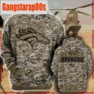 NFL Denver Broncos Camouflage Veteran Pullover And Zippered Unisex Hoodies