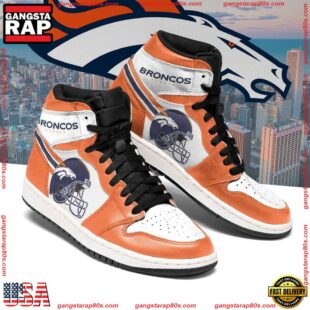 NFL Denver Broncos Football Logo Team Air Jordan 1 Hightop Shoes Sneakers