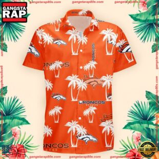 NFL Denver Broncos Palm Tree Pattern Hawaii Shirt Gift For Fans