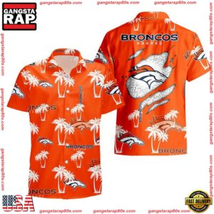 NFL Denver Broncos Palm Tree Pattern Hawaii Shirt Gift For Fans