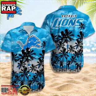 NFL Detroit Lions Retro Aloha Shirts