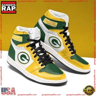 NFL Green Bay Packers Football Logo Team Air Jordan 1 Hightop Shoes Sneakers