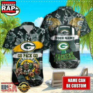 NFL Green Bay Packers Mascot Football Hawaiian Shirt