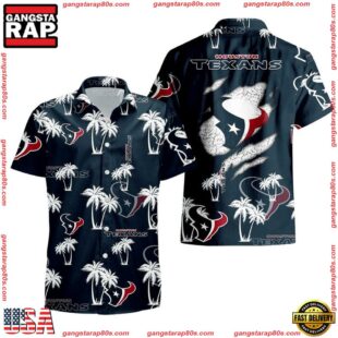 NFL Houston Texans Palm Tree Pattern Hawaii Shirt Gift For Fans