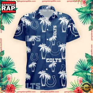 NFL Indianapolis Colts Palm Tree Pattern Hawaii Shirt Gift For Fans