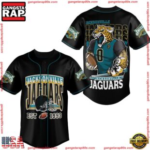 NFL Jacksonville Jaguars Mascot Crazy Baseball Jersey