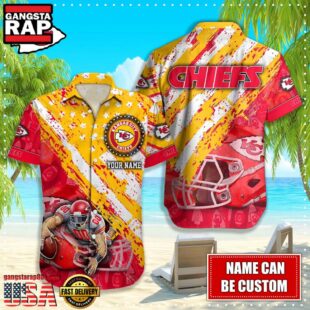 NFL Kansas City Chiefs American Flag custom Hawaiian Shirts