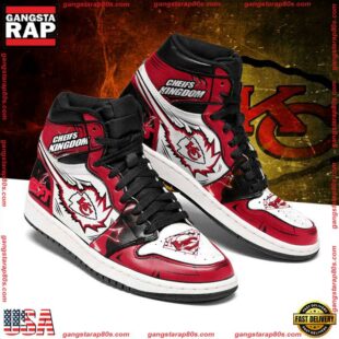 NFL Kansas City Chiefs Football Logo Team Air Jordan 1 Hightop Shoes Sneakers