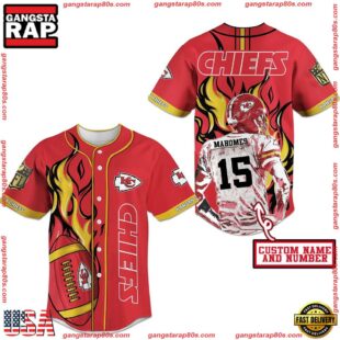 NFL Kansas City Chiefs Game Day Glory Custom Name Number Baseball Jersey