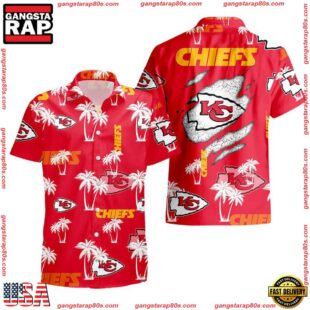 NFL Kansas City Chiefs Palm Tree Pattern Hawaii Shirt Gift For Fans