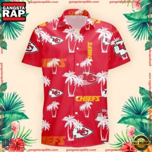 NFL Kansas City Chiefs Palm Tree Pattern Hawaii Shirt Gift For Fans