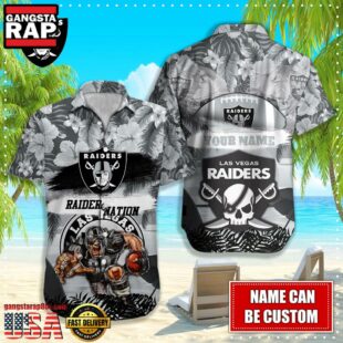 NFL Las Vegas Raiders Mascot Football Hawaiian Shirt