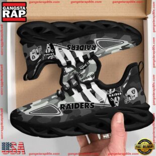 NFL Las Vegas Raiders Military Camouflage M Soul Shoes