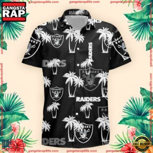 NFL Las Vegas Raiders Palm Tree Pattern Hawaii Shirt Gift For Fans