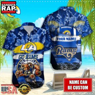 NFL Los Angeles Rams Mascot Football Hawaiian Shirt