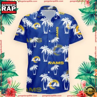 NFL Los Angeles Rams Palm Tree Pattern Hawaii Shirt Gift For Fans