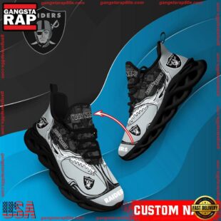 NFL Max Soul Shoes, Oakland Raiders Clunky Shoes Custom Name