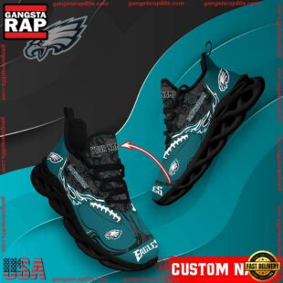 NFL Max Soul Shoes, Philadelphia Eagles Clunky Shoes Custom Name