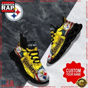 NFL Max Soul Shoes, Pittsburgh Steelers Clunky Shoes Custom Gift Women And Men