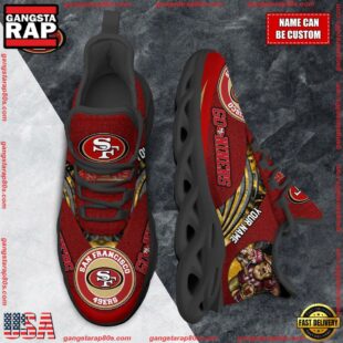 NFL Max Soul Shoes, San Francisco 49ers Clunky Shoes Custom For Fans