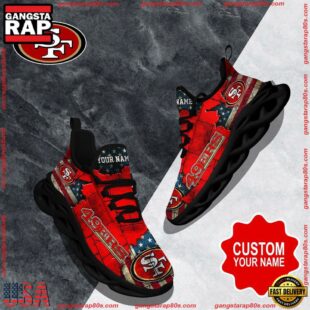 NFL Max Soul Shoes, San Francisco 49ers Clunky Shoes Custom Gift Women And Men