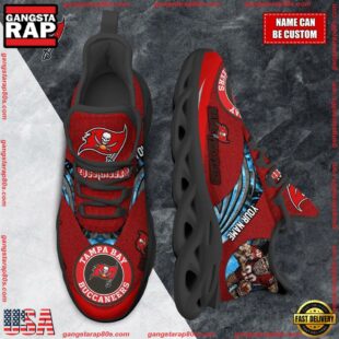 NFL Max Soul Shoes, Tampa Bay Buccaneers Clunky Shoes Custom For Fans