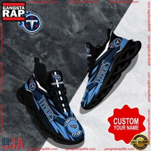 NFL Max Soul Shoes, Tennessee Titans Clunky Shoes Custom Custom Name Football