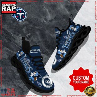 NFL Max Soul Shoes, Tennessee Titans Clunky Shoes Custom Name For Fans Christmas