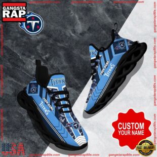 NFL Max Soul Shoes, Tennessee Titans Clunky Shoes Logo Custom Name Nfl