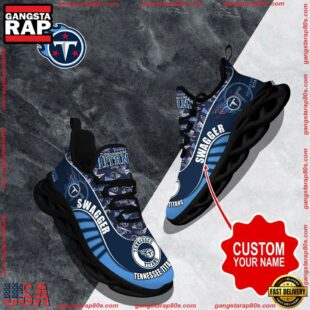 NFL Max Soul Shoes, Tennessee Titans Clunky Shoes Sport Custom Name Football