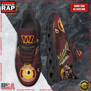 NFL Max Soul Shoes, Washington Commanders Clunky Shoes Custom For Fans