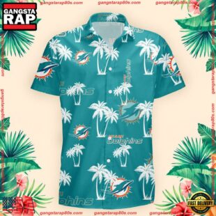 NFL Miami Dolphins Palm Tree Pattern Hawaii Shirt Gift For Fans