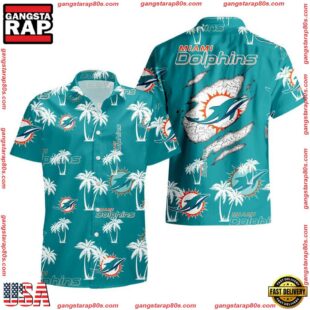 NFL Miami Dolphins Palm Tree Pattern Hawaii Shirt Gift For Fans