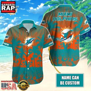 NFL Miami Dolphins Vintage Style Custom Aloha Shirts