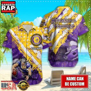 NFL Minnesota Vikings American Flag custom Hawaiian Shirts