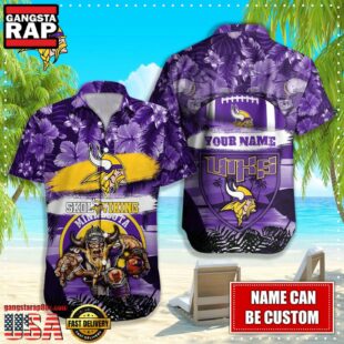 NFL Minnesota Vikings Mascot Football Hawaiian Shirt