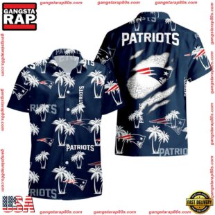 NFL New England Patriots Palm Tree Pattern Hawaii Shirt Gift For Fans