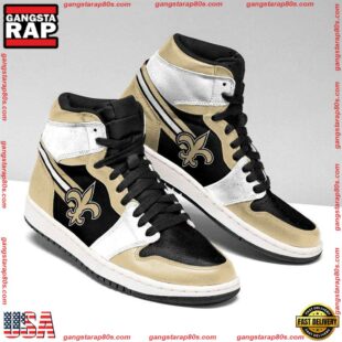 NFL New Orleans Saints Football Logo Team Air Jordan 1 Hightop Shoes Sneakers