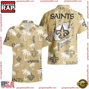 NFL New Orleans Saints Palm Tree Pattern Hawaii Shirt Gift For Fans