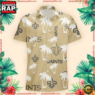 NFL New Orleans Saints Palm Tree Pattern Hawaii Shirt Gift For Fans