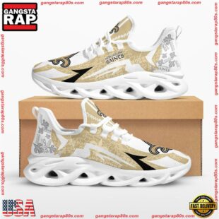 NFL New Orleans Saints Symbol Geometric Pattern Max Soul Shoes