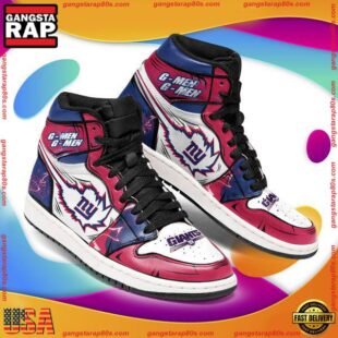 NFL New York Giants Football Logo Team Air Jordan 1 Hightop Shoes Sneakers