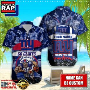 NFL New York Giants Mascot Football Hawaiian Shirt