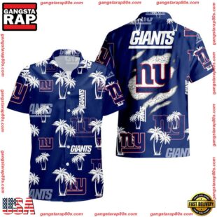 NFL New York Giants Palm Tree Pattern Hawaii Shirt Gift For Fans