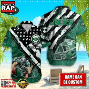 NFL New York Jets American Flag custom Hawaiian Shirts