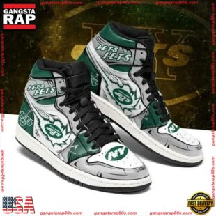 NFL New York Jets Football Logo Team Air Jordan 1 Hightop Shoes Sneakers