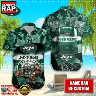 NFL New York Jets Mascot Football Hawaiian Shirt