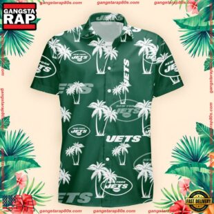 NFL New York Jets Palm Tree Pattern Hawaii Shirt Gift For Fans