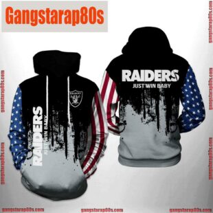 NFL Oakland Raiders Team US All Over Print Unisex Hoodie