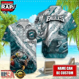 NFL Philadelphia Eagles American Flag custom Hawaiian Shirts